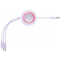 baseus bright mirror 2 retractable type c 3 in 1 cable micro usb c lightning 35a 11m purple extra photo 3