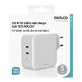 deltaco usbc gan03 usb c wall charger gan technology 2x usb c pd total 100 w extra photo 3