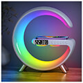 g roc led light with bluetooth speaker alarm and wireless charger nh69wh white extra photo 3