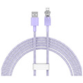 baseus fast charging cable usb a to lightning explorer series 2m 24a purple extra photo 2