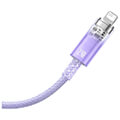 baseus fast charging cable usb a to lightning explorer series 2m 24a purple extra photo 3