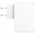 baseus wall charger gan5 pro type c usb 100w 1m cable white extra photo 1