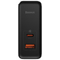 baseus wall charger gan5 pro type c usb 100w 1m cable black extra photo 2