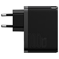 baseus wall charger gan5 pro type c usb 100w 1m cable black extra photo 3