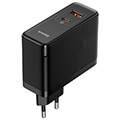 baseus wall charger gan5 pro type c usb 100w 1m cable black extra photo 4