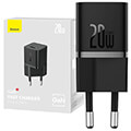 baseus mini wall charger gan5 20w black extra photo 5