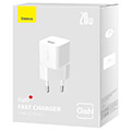 baseus mini wall charger gan5 20w white extra photo 7