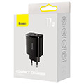 baseus universal wall charger 3x usb 34a 17w black extra photo 4