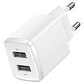 baseus universal wall charger mini dual u 2x usb 21a 105w white extra photo 1