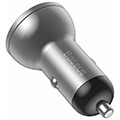 baseus car charger baseus 24w digital display 2x usb grey extra photo 3