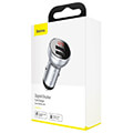 baseus car charger baseus 24w digital display 2x usb grey extra photo 5