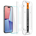 spigen glass tr ez fit 2 pack transparency for iphone 15 plus iphone 16 plus extra photo 2