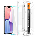spigen glass tr ez fit hd 1 pack transparency for iphone 15 pro max extra photo 1