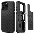 spigen mag armor magsafe matte black for iphone 15 pro extra photo 1