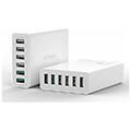 blitzwolf bw s15 charger 6 port usb qc 30 60w white extra photo 1