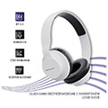 qoltec loud wave wireless headphones with microphone bt 50 jl white extra photo 2