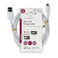 nedis ccgl39300wt20 lightning usb 20 cable apple lightning usb a male 200m white extra photo 2