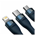 baseus cable 3in1 flash ii usb lightning type c micro usb 12m 100w 35a blue extra photo 2