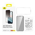 baseus iphone 15 pro diamond privacy protection tempered glass extra photo 2