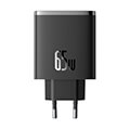 baseus wall charger os cube pro 2x type c usb 65w black extra photo 1