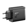 baseus wall charger os cube pro 2x type c usb 65w black extra photo 4