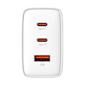 baseus wall charger os cube pro 2x type c usb 65w white extra photo 3