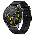 smartwatch huawei watch gt 4 stainless steel 46mm black fluoroelastomer strap extra photo 1