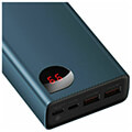 baseus adaman metal digital display quick charge power bank 20000mah 65w blue extra photo 3