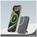 4smarts wireless powerbank onestyle 5000mah magsafe case apple iphone 15 grey extra photo 4