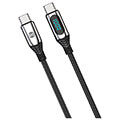 forever lcd cable usb type c to type c 1m 100w black extra photo 1