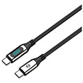 forever lcd cable usb type c to type c 1m 100w black extra photo 3