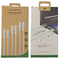 4smarts type c to type c cables premiumcord 60w set of 3 pieces 05m 15m 3m white silver extra photo 3