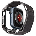spigen metal fit graphite for apple watch 49mm 45mm 44mm 42mm extra photo 1