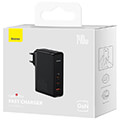 baseus wall charger gan5 pro 2xusb c usb 140w black extra photo 3