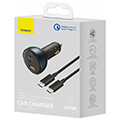 baseus superme car charger usb 2x usb c 160w grey extra photo 4