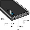 logilink pa0280 power bank 10000mah 2x usb a 2 in 1 cable with display black extra photo 4