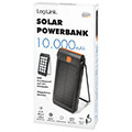 logilink pa0273 solar power bank 10000mah flashlight 2x usb a qc 1x usb c pd extra photo 8