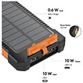 logilink pa0289 solar power bank 6000mah flashlight 2x usb a extra photo 5