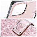 mezzo book case for xiaomi redmi 13c mandala rose gold extra photo 1