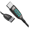 blitzwolf bw tc23 usb c to usb c cable with display 100w 18m black extra photo 4