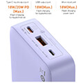 baseus power bank airpow fast charge 20000mah 20w nebula purple extra photo 3