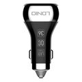 ldnio c2 2usb car charger lcd 36w with usb c cable extra photo 1