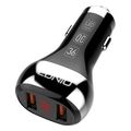 ldnio c2 2usb car charger lcd 36w with usb c cable extra photo 2