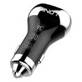 ldnio c2 2usb car charger lcd 36w with usb c cable extra photo 3