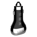 ldnio c2 2usb car charger lcd 36w with usb c cable extra photo 4