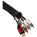 hama 220995 flexible fabric cable conduit universal 20 40 mm 18 m black extra photo 4