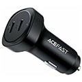 acefast car charger b2 72w 3a 2x type c black extra photo 2
