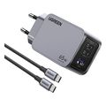ugreen wall charger x755 nexode pro 65w 3a 1 x usb a 2 x type c with type c cable grey extra photo 2