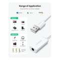 ugreen us206 usb a to 35mm audio adapter white extra photo 3