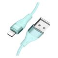 bwoo cable x280l minimalist silicone 3a usb a to lightning green extra photo 1